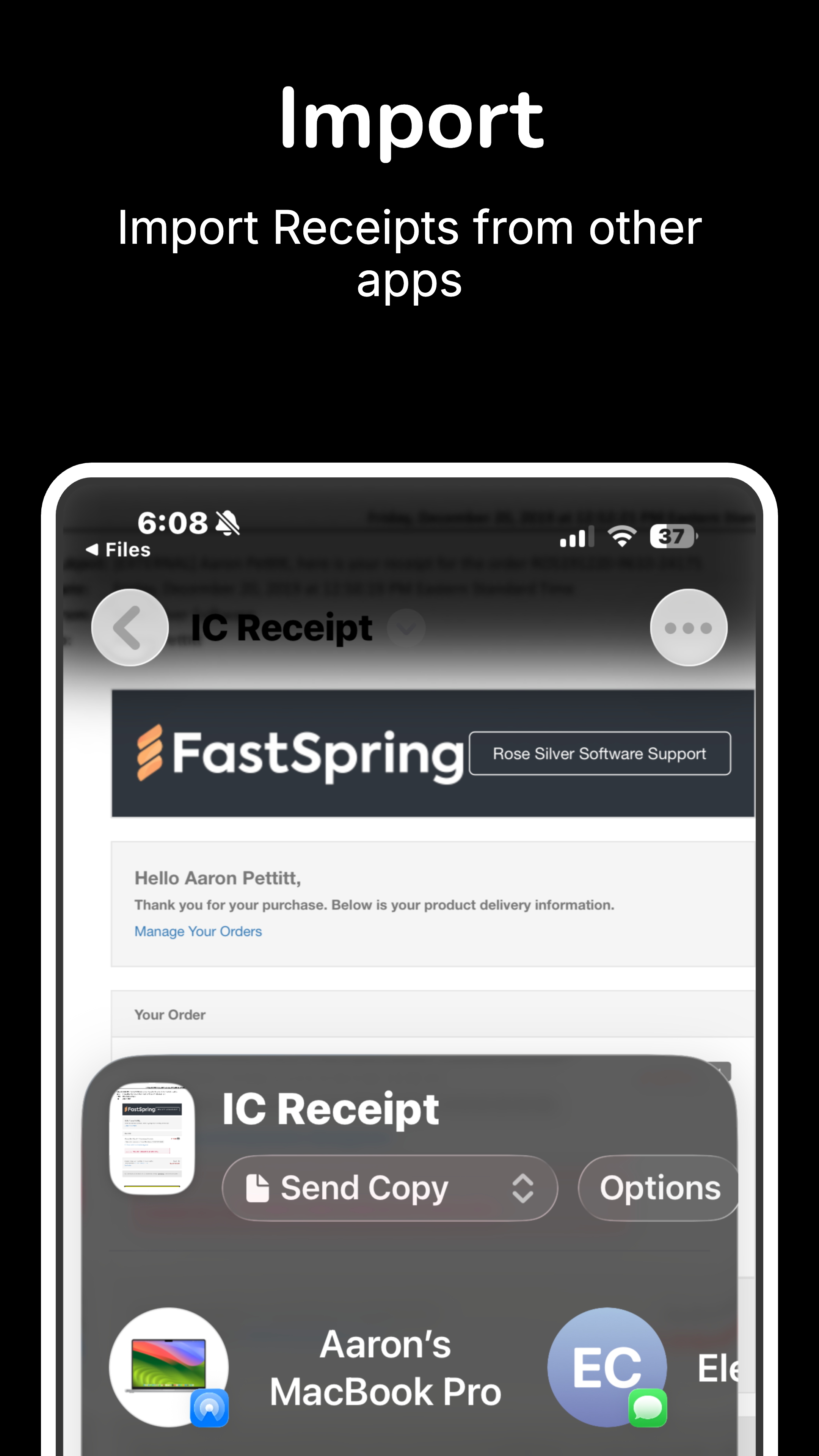 Import - From other apps